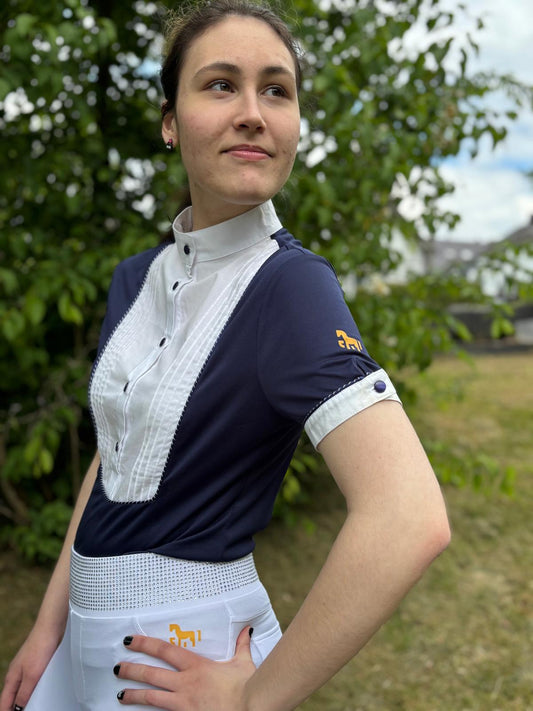 Turniershirt Elegance Shortsleeve - Navy